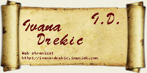 Ivana Drekić vizit kartica